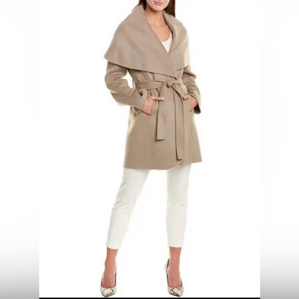 COPY - Tahari | Tahari Marla Belted Wrap Coat Size X-Small